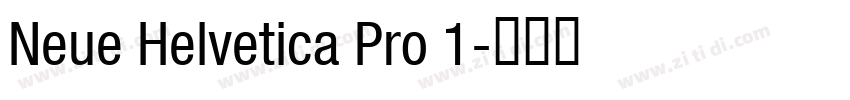Neue Helvetica Pro 1字体转换
